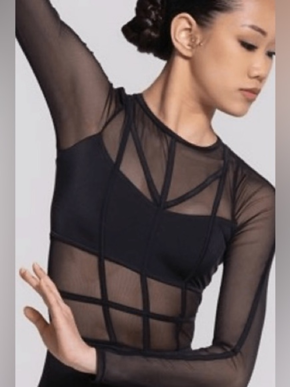 Weissman Cage Strap Mesh Leotard